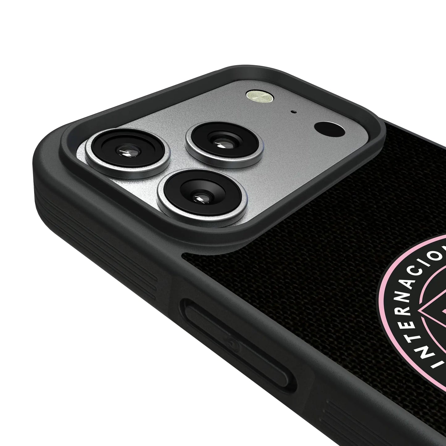 Inter Miami CF Diagonal Stripe Bump Phone Case for Apple iPhone