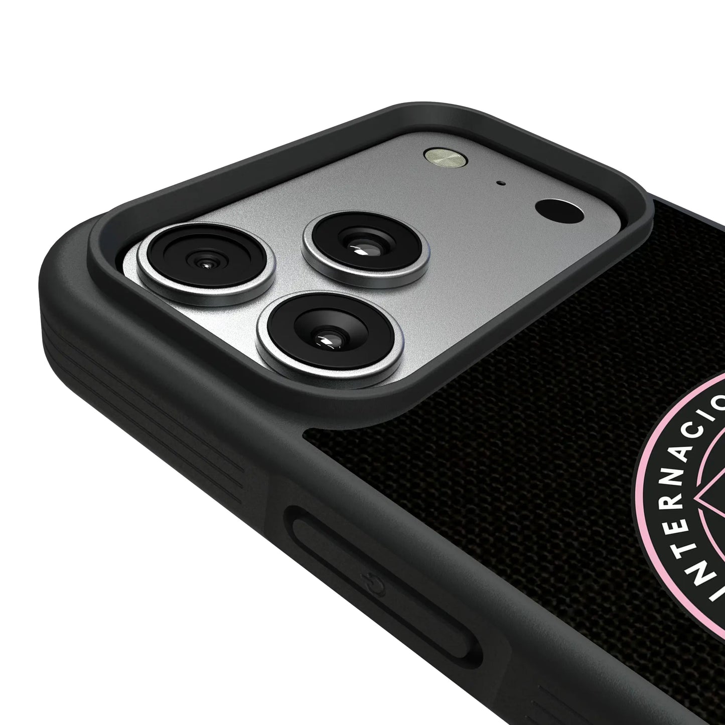 Inter Miami CF Diagonal Stripe Bump Phone Case for Apple iPhone