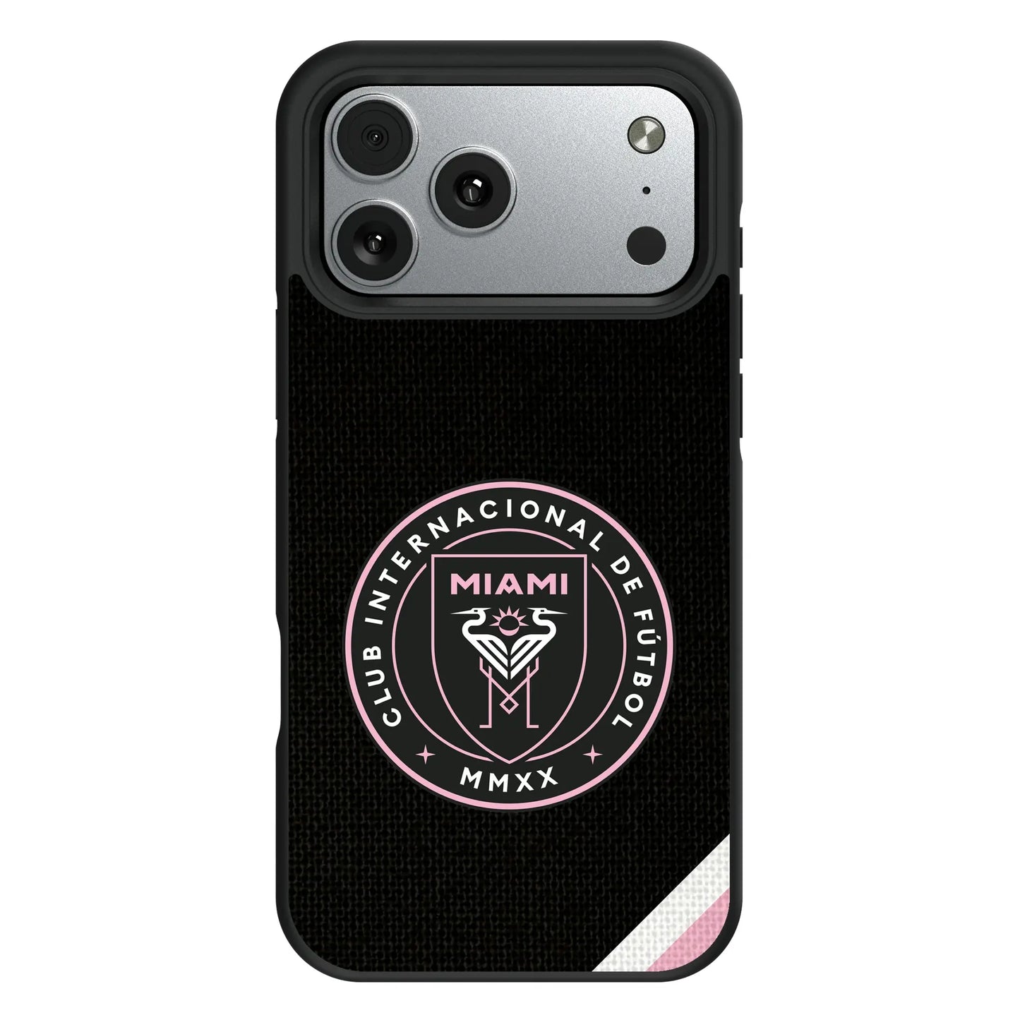 Inter Miami CF Diagonal Stripe Bump Phone Case for Apple iPhone