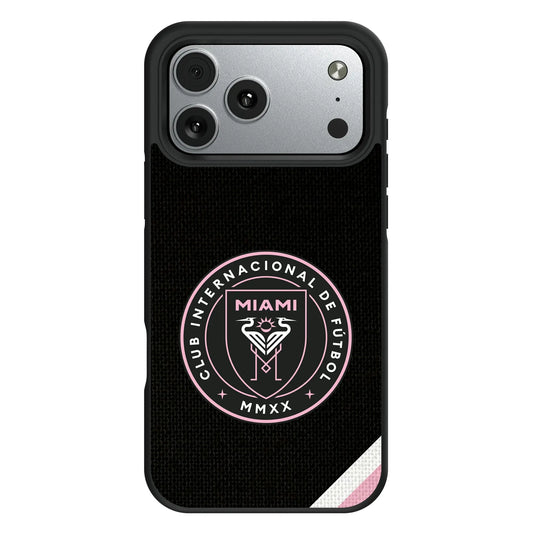 Inter Miami CF Diagonal Stripe Bump Phone Case for Apple iPhone