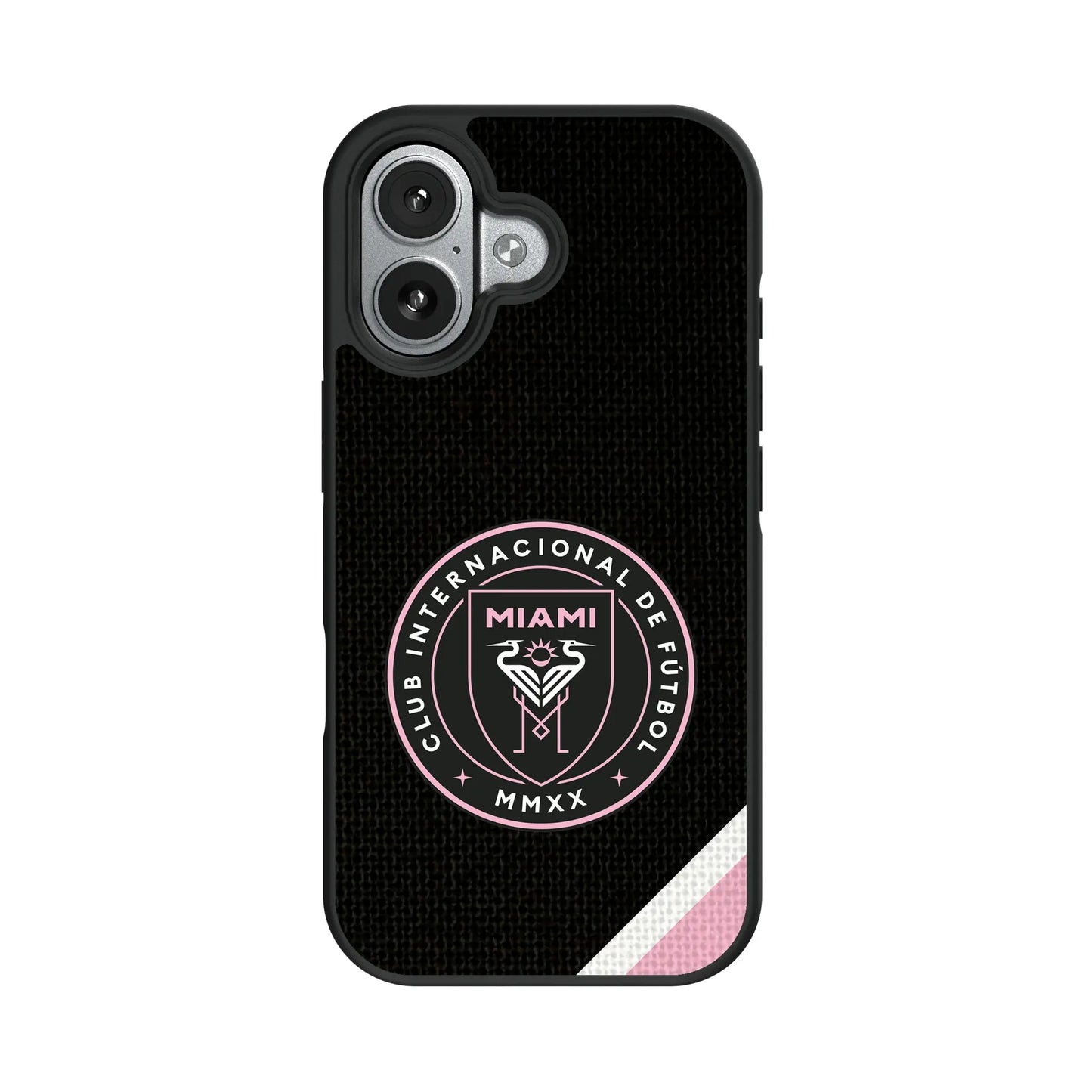 Inter Miami CF Diagonal Stripe Bump Phone Case for Apple iPhone