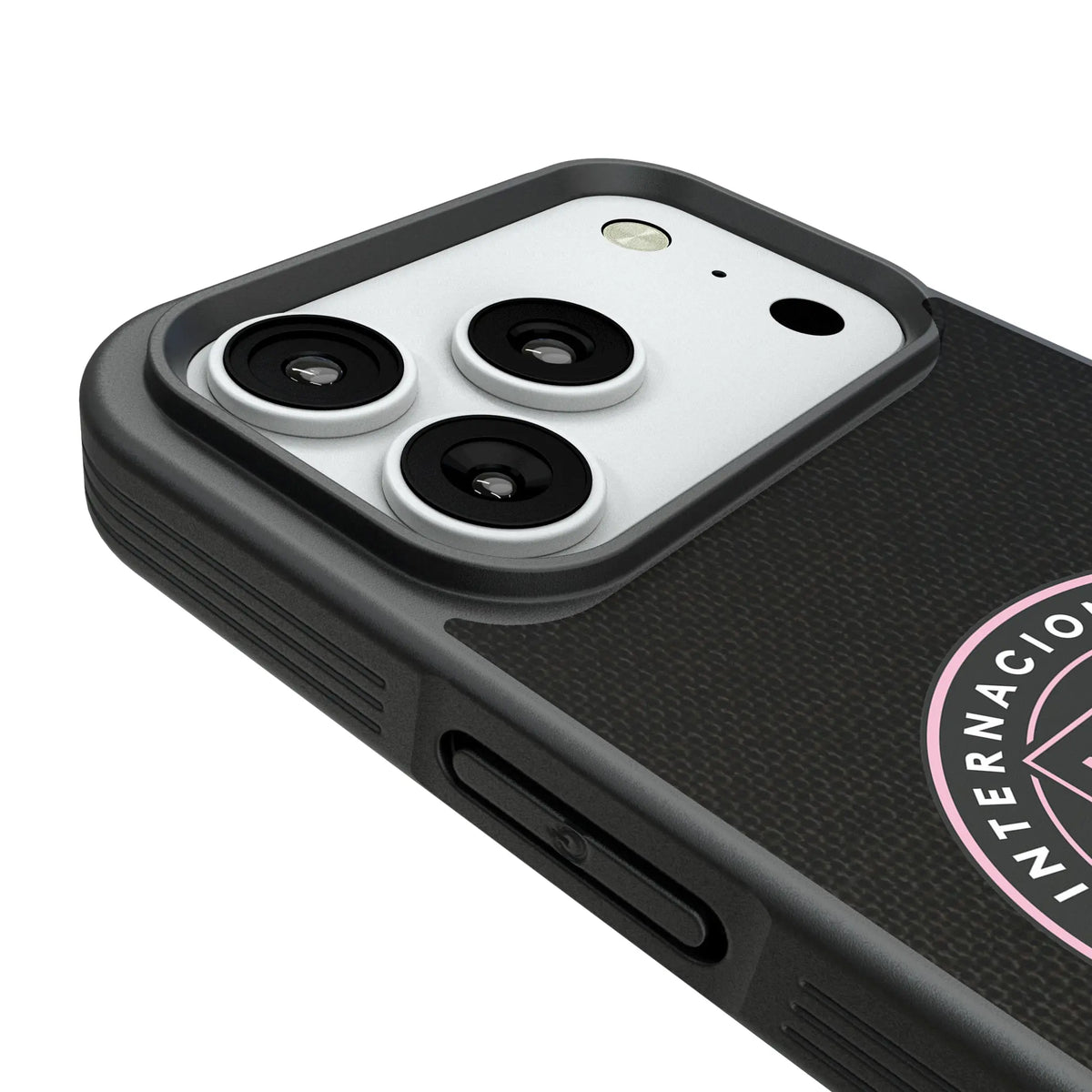 Inter Miami CF Diagonal Stripe Bump Phone Case for Apple iPhone