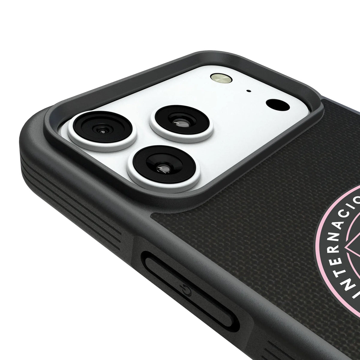 Inter Miami CF Diagonal Stripe Bump Phone Case for Apple iPhone