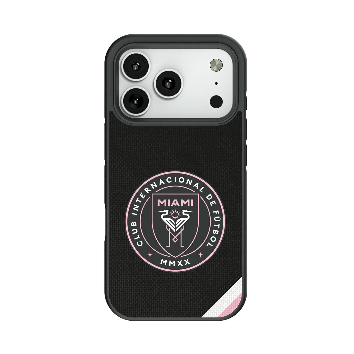 Inter Miami CF Diagonal Stripe Bump Phone Case for Apple iPhone