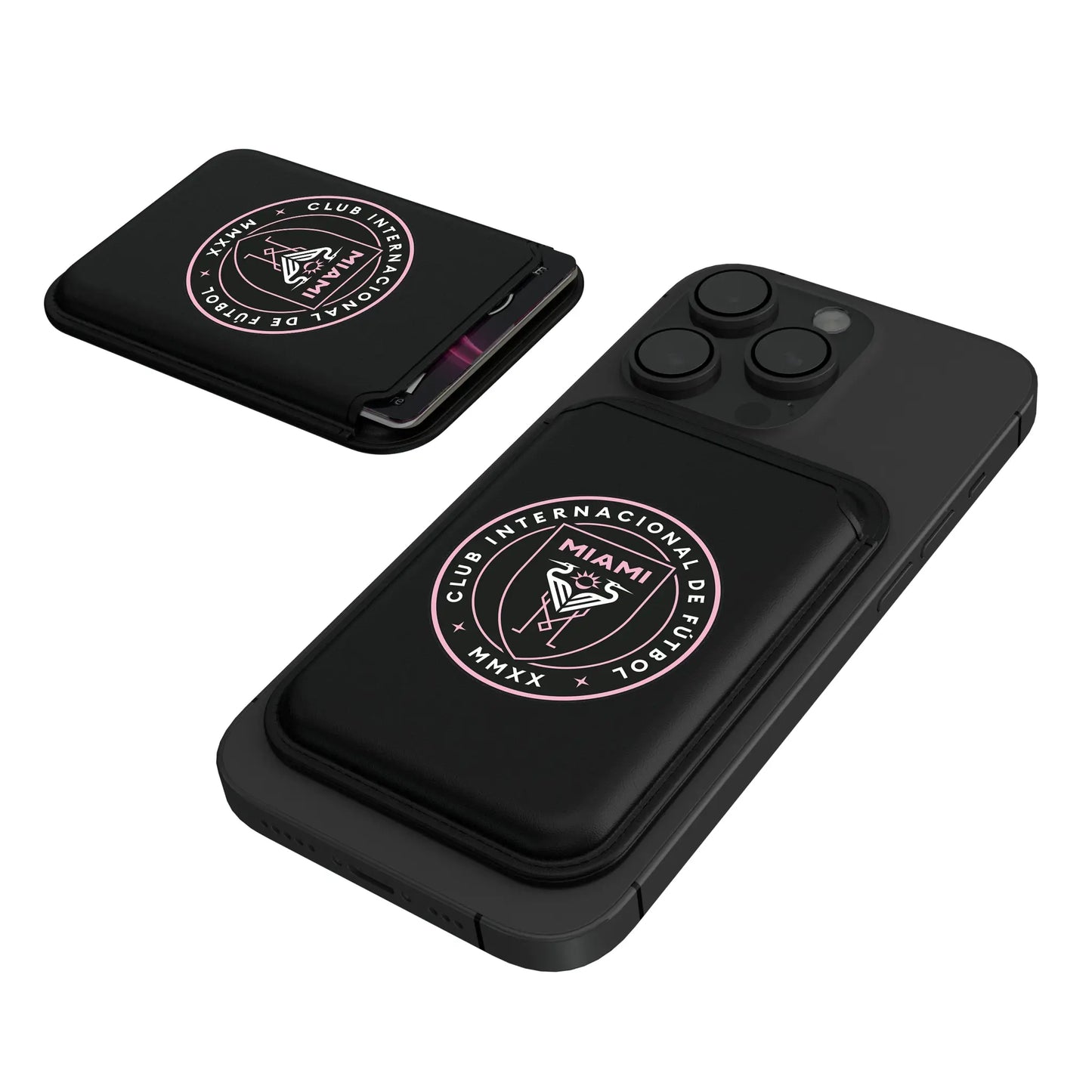 Inter Miami CF Insignia Black Magnetic Credit Card Wallet
