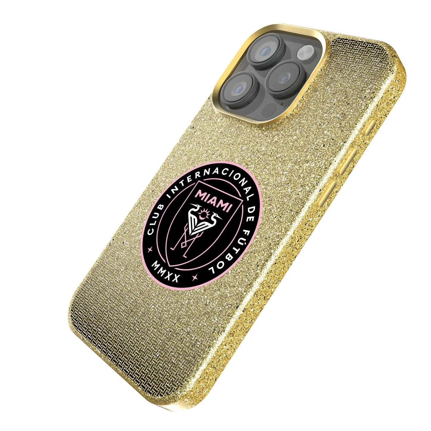 Inter Miami CF Linen Bling Phone Case for Apple iPhone