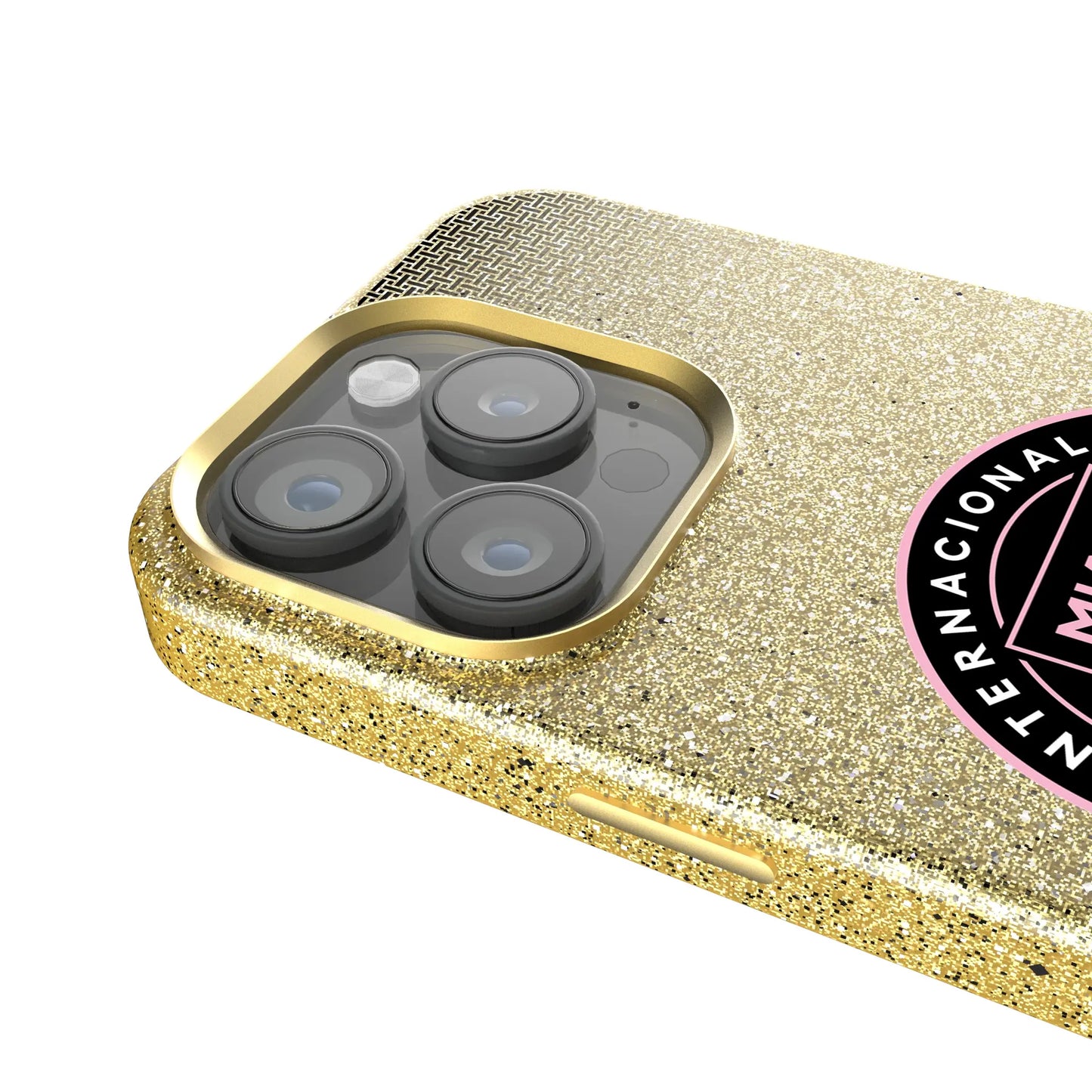 Inter Miami CF Linen Bling Phone Case for Apple iPhone