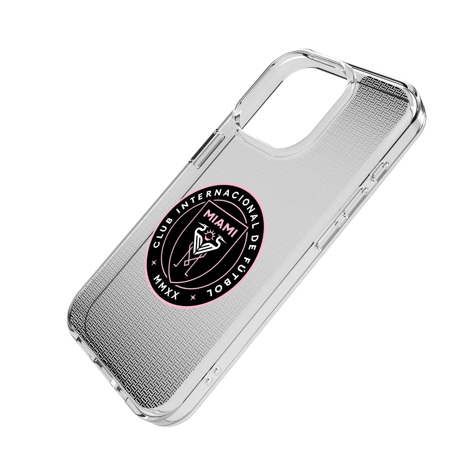 Inter Miami CF Linen Clear Phone Case for Apple iPhone