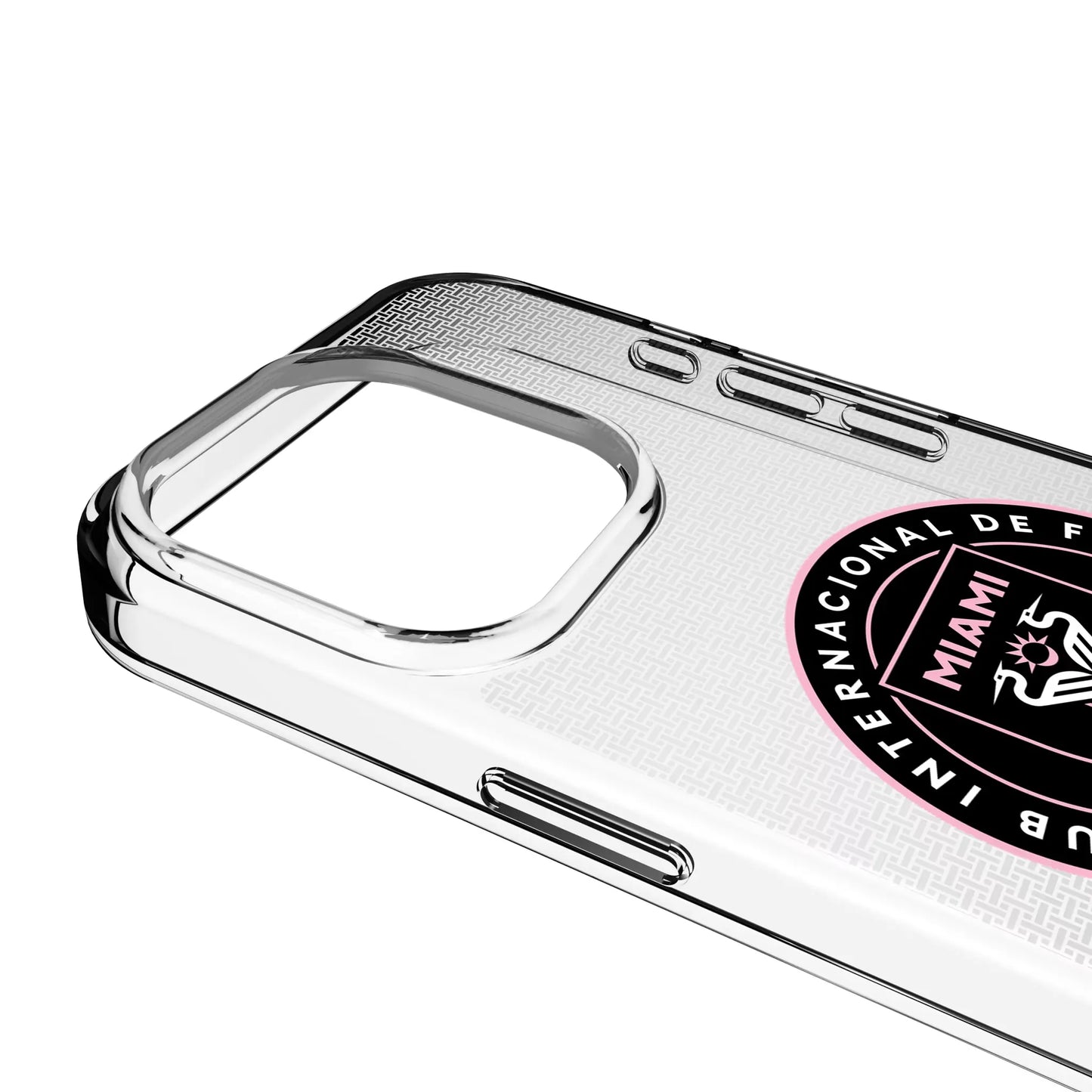 Inter Miami CF Linen Clear Phone Case for Apple iPhone