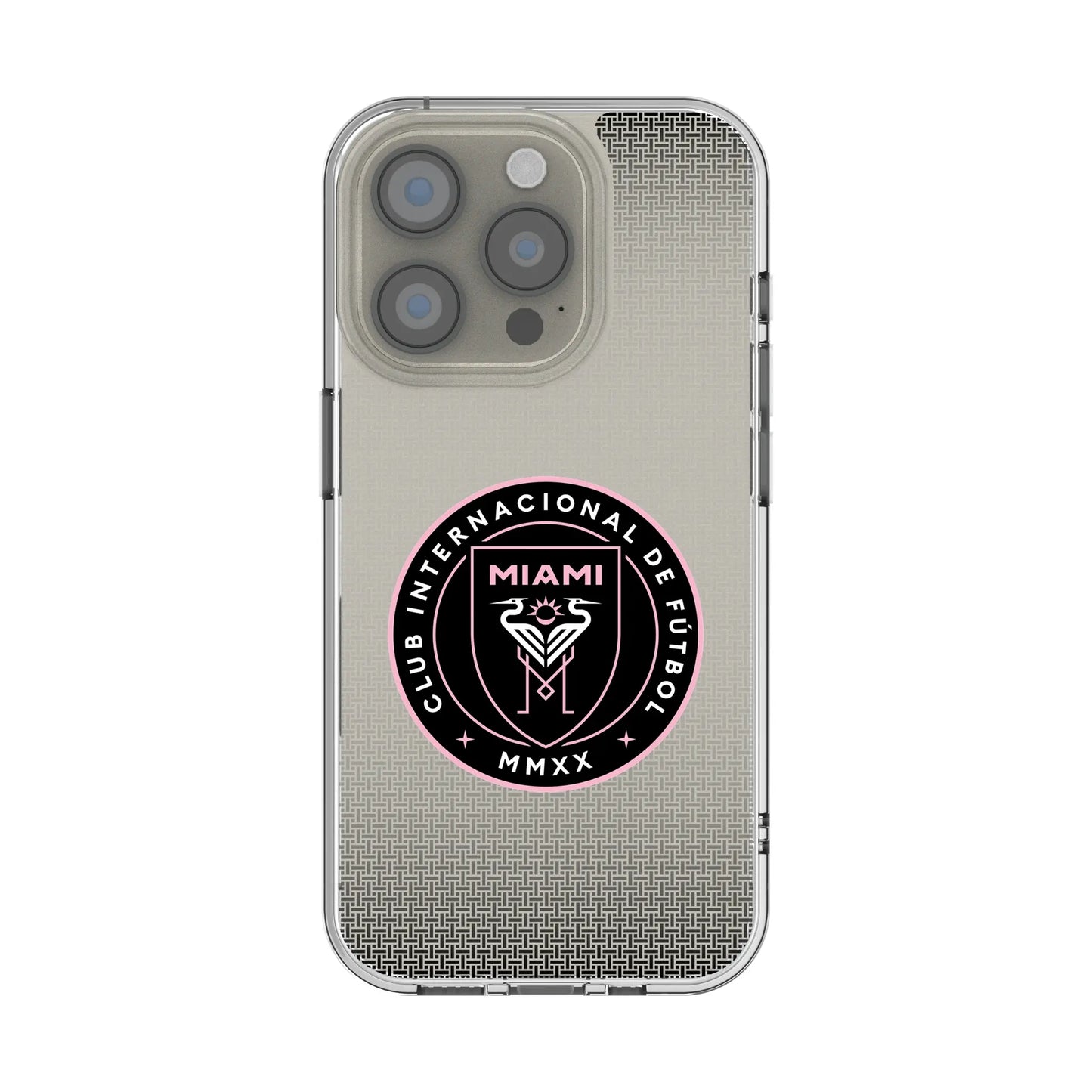 Inter Miami CF Linen Clear Phone Case for Apple iPhone