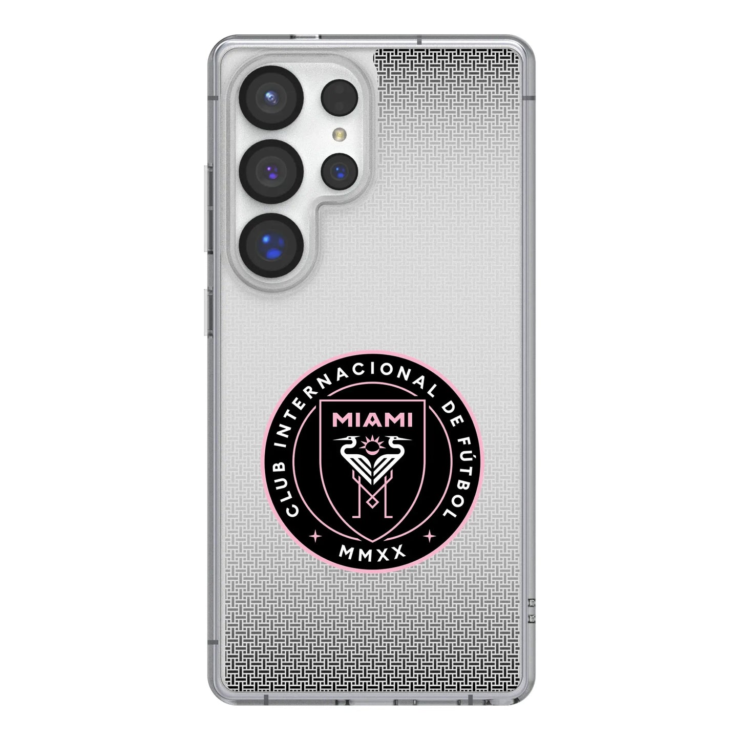 Inter Miami CF Linen Clear Phone Case for Samsung Galaxy