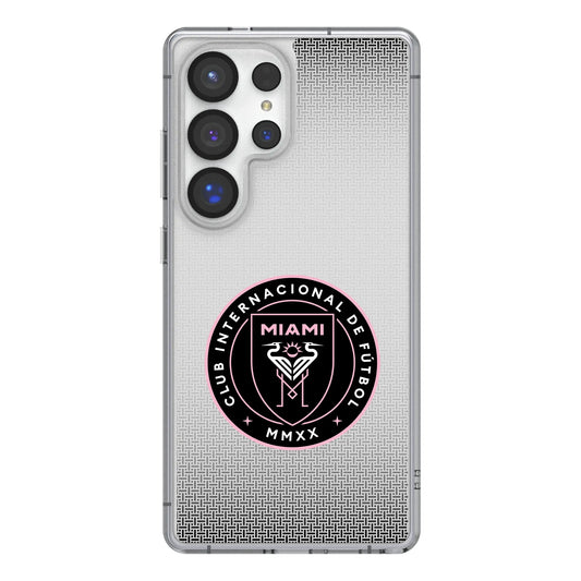 Inter Miami CF Linen Clear Phone Case for Samsung Galaxy