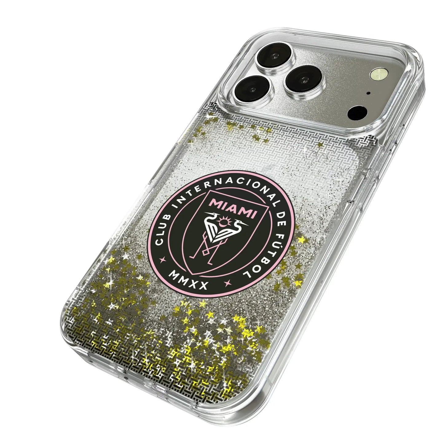 Inter Miami CF Linen Glitter Phone Case for Apple iPhone