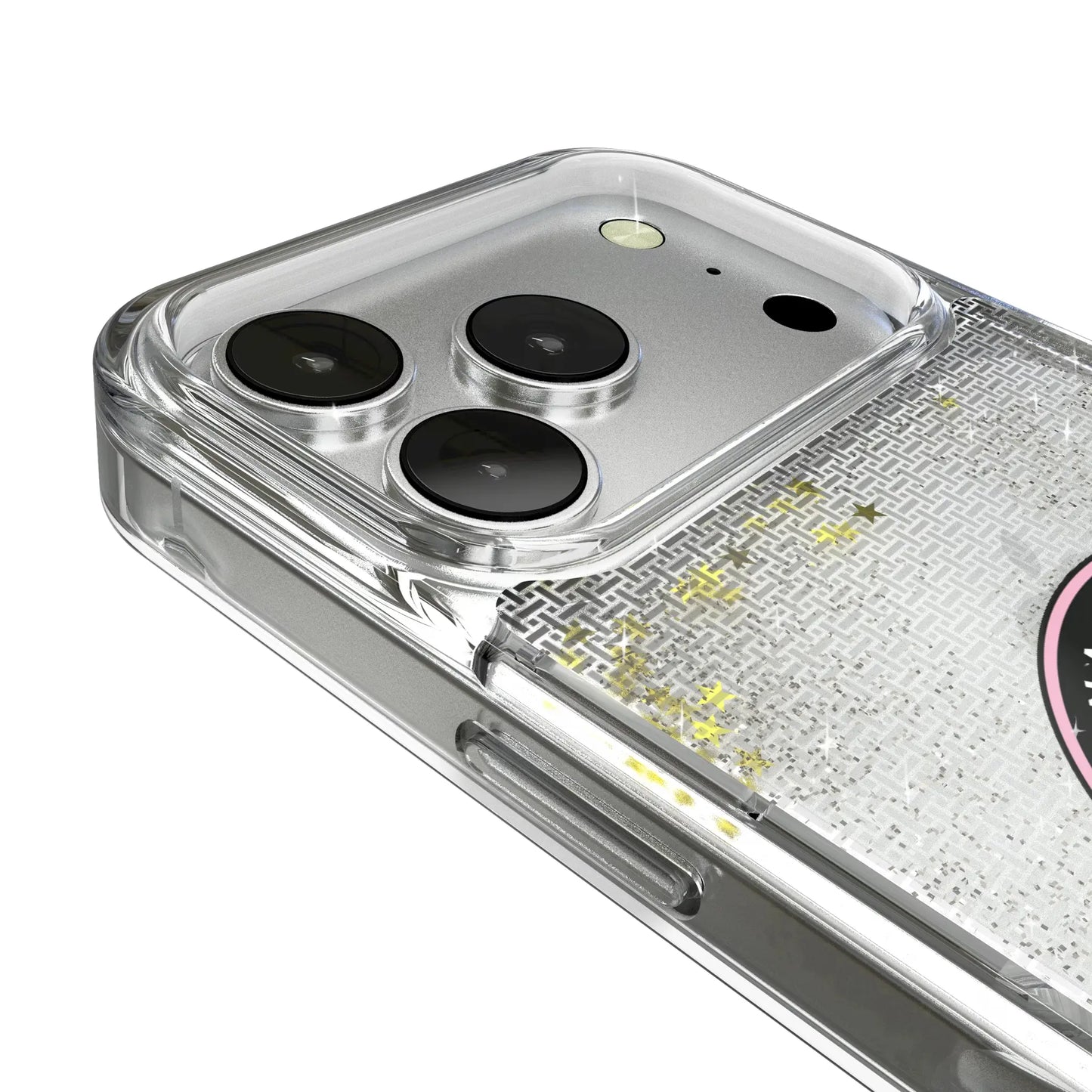 Inter Miami CF Linen Glitter Phone Case for Apple iPhone