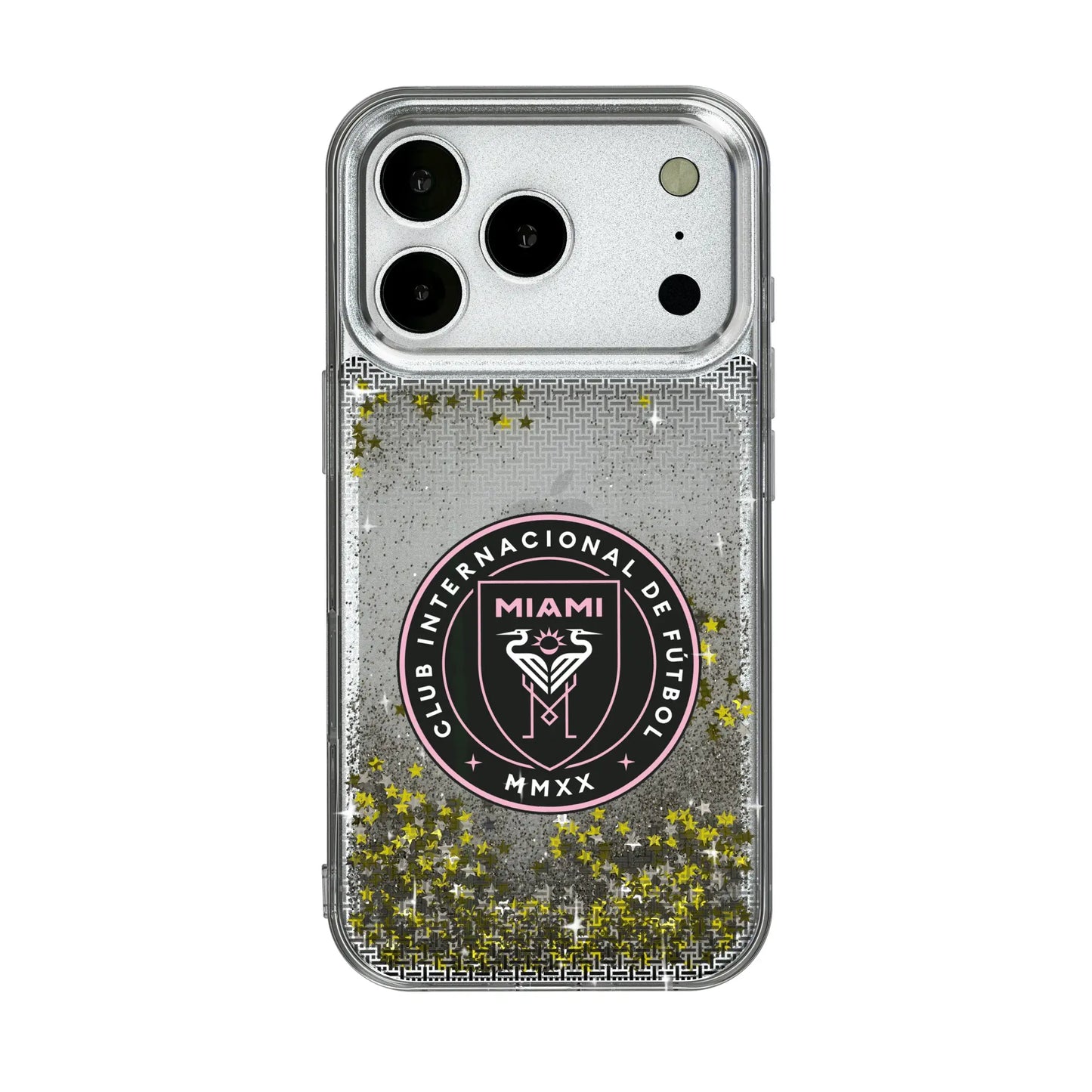 Inter Miami CF Linen Glitter Phone Case for Apple iPhone