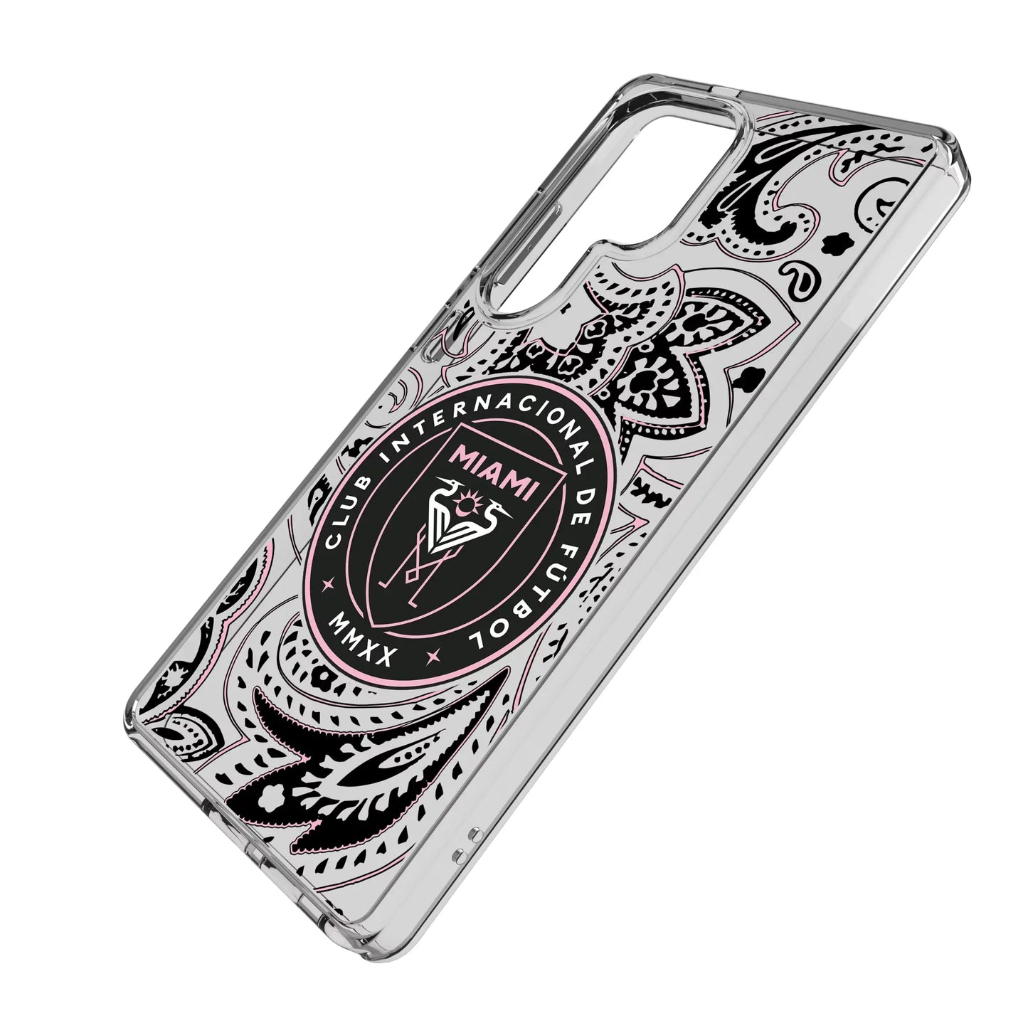 Inter Miami CF Paisley Clear Phone Case for Samsung Galaxy