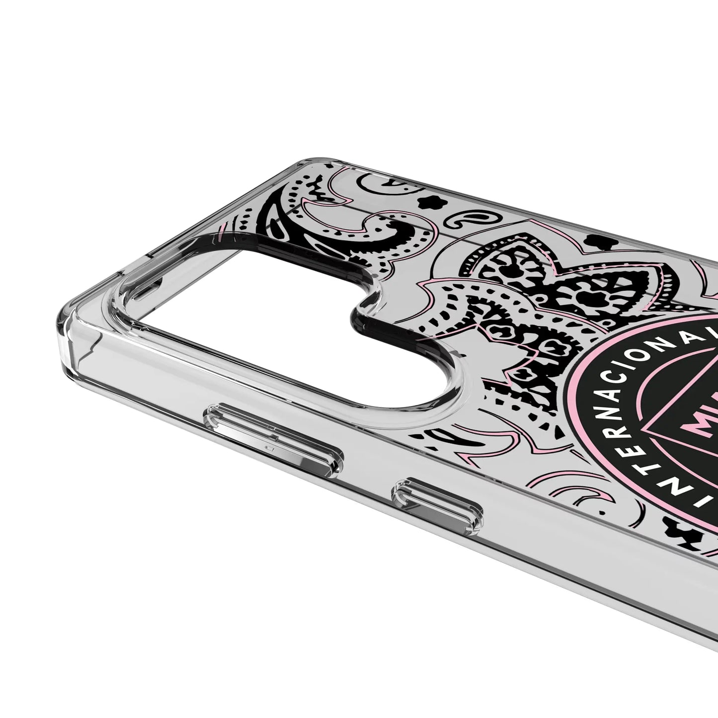 Inter Miami CF Paisley Clear Phone Case for Samsung Galaxy