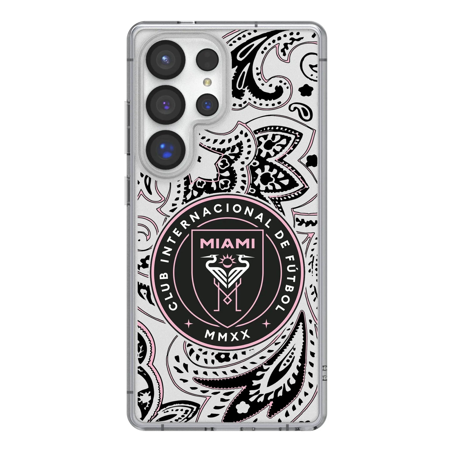 Inter Miami CF Paisley Clear Phone Case for Samsung Galaxy