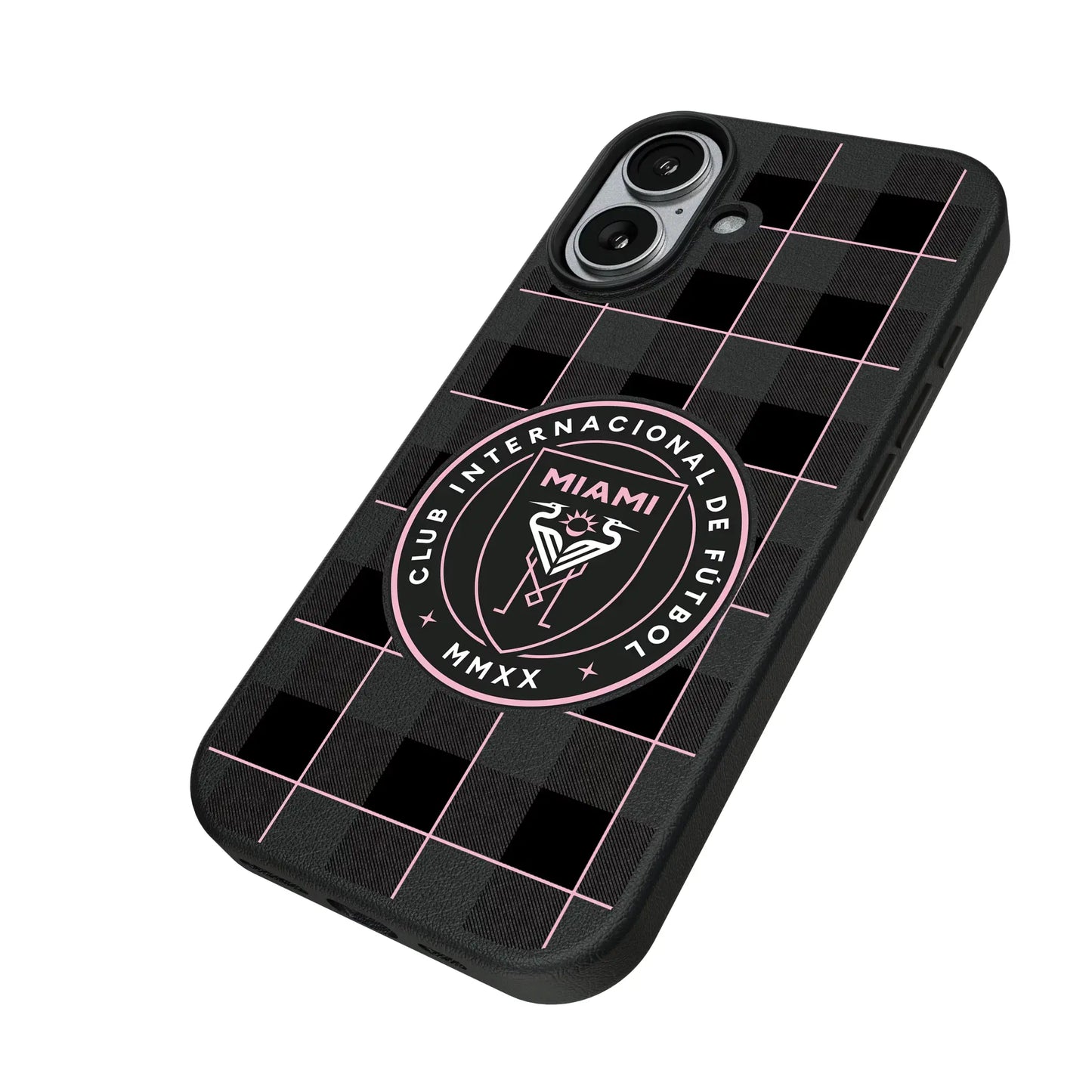 Inter Miami CF Plaid MagSafe Compatible Phone Case for Apple iPhone
