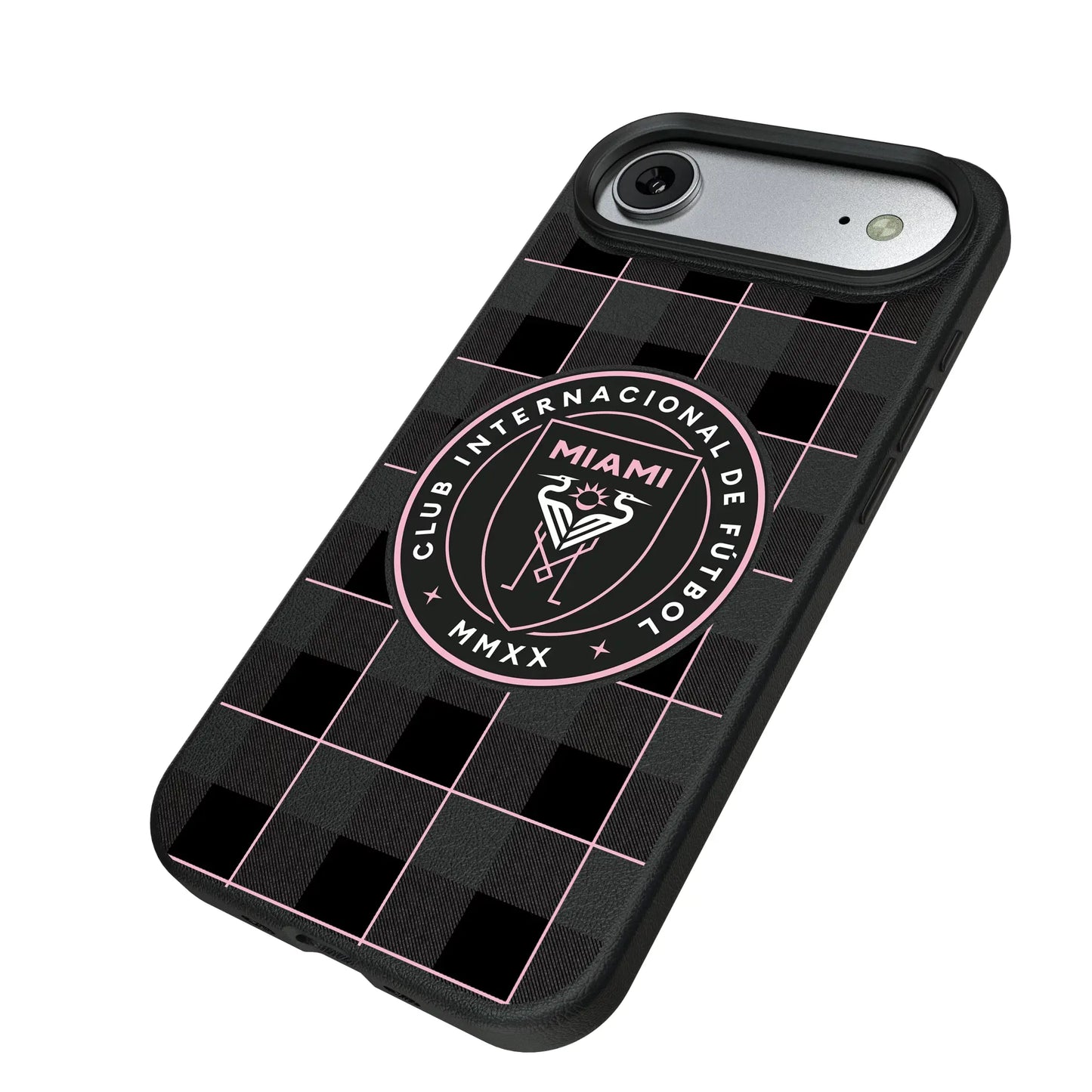 Inter Miami CF Plaid MagSafe Compatible Phone Case for Apple iPhone
