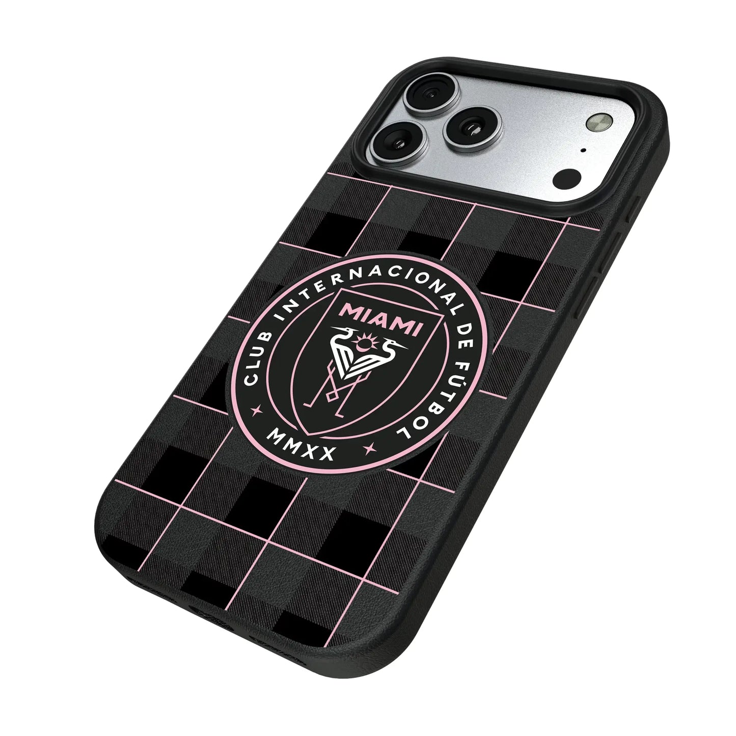 Inter Miami CF Plaid MagSafe Compatible Phone Case for Apple iPhone