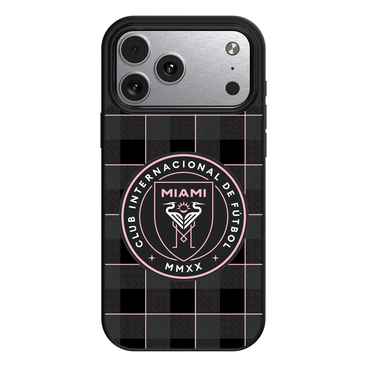 Inter Miami CF Plaid MagSafe Compatible Phone Case for Apple iPhone