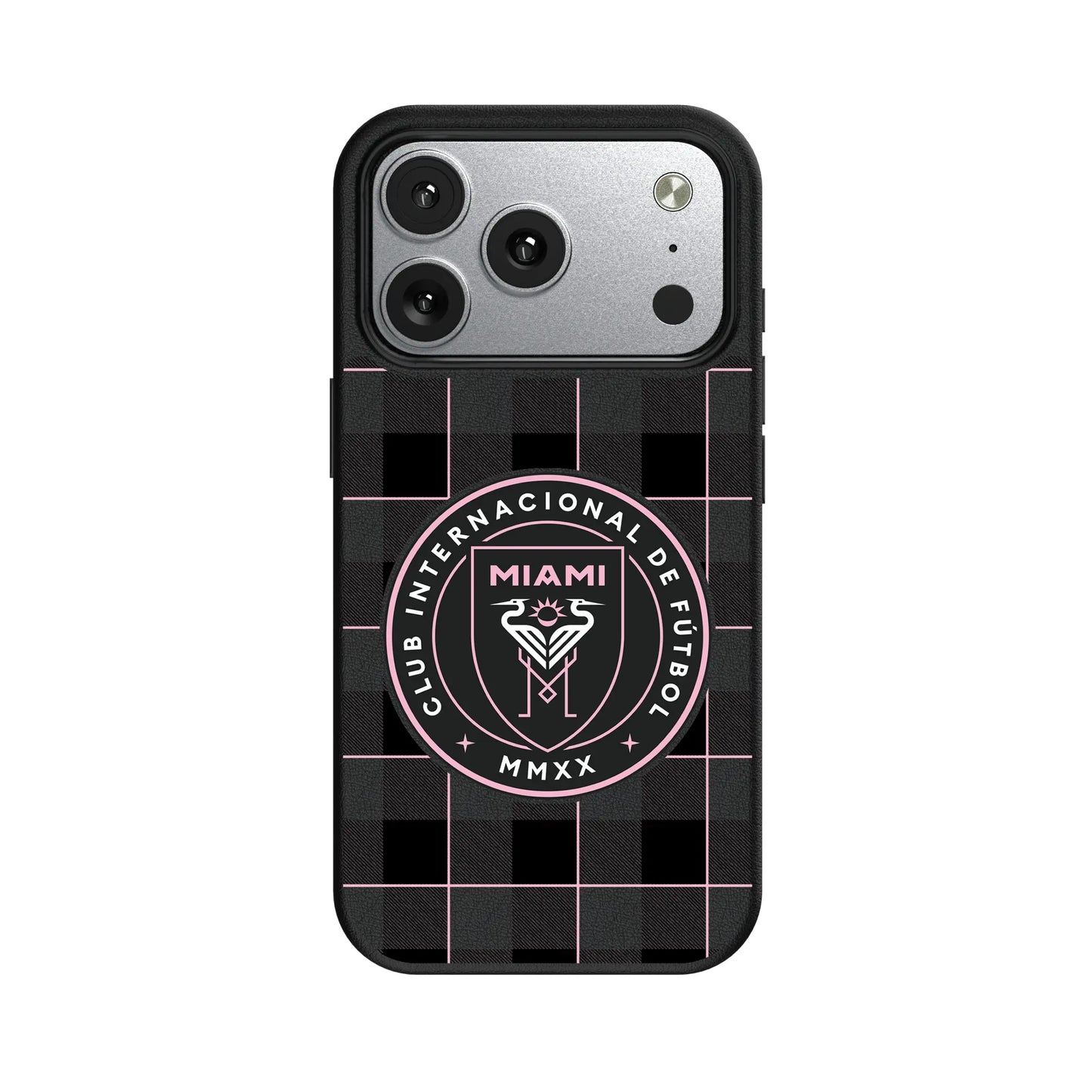 Inter Miami CF Plaid MagSafe Compatible Phone Case for Apple iPhone