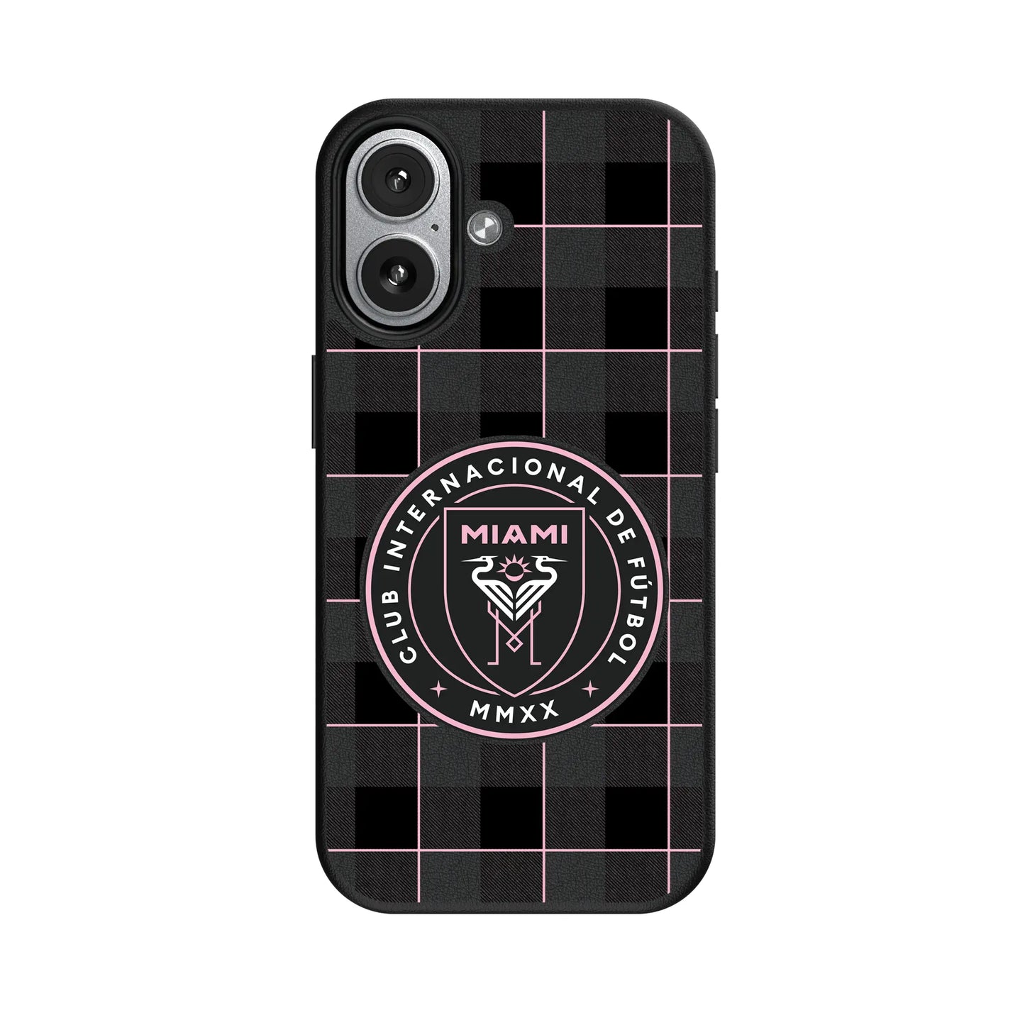 Inter Miami CF Plaid MagSafe Compatible Phone Case for Apple iPhone