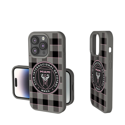 Inter Miami CF Plaid Soft Touch Phone Case for Apple iPhone