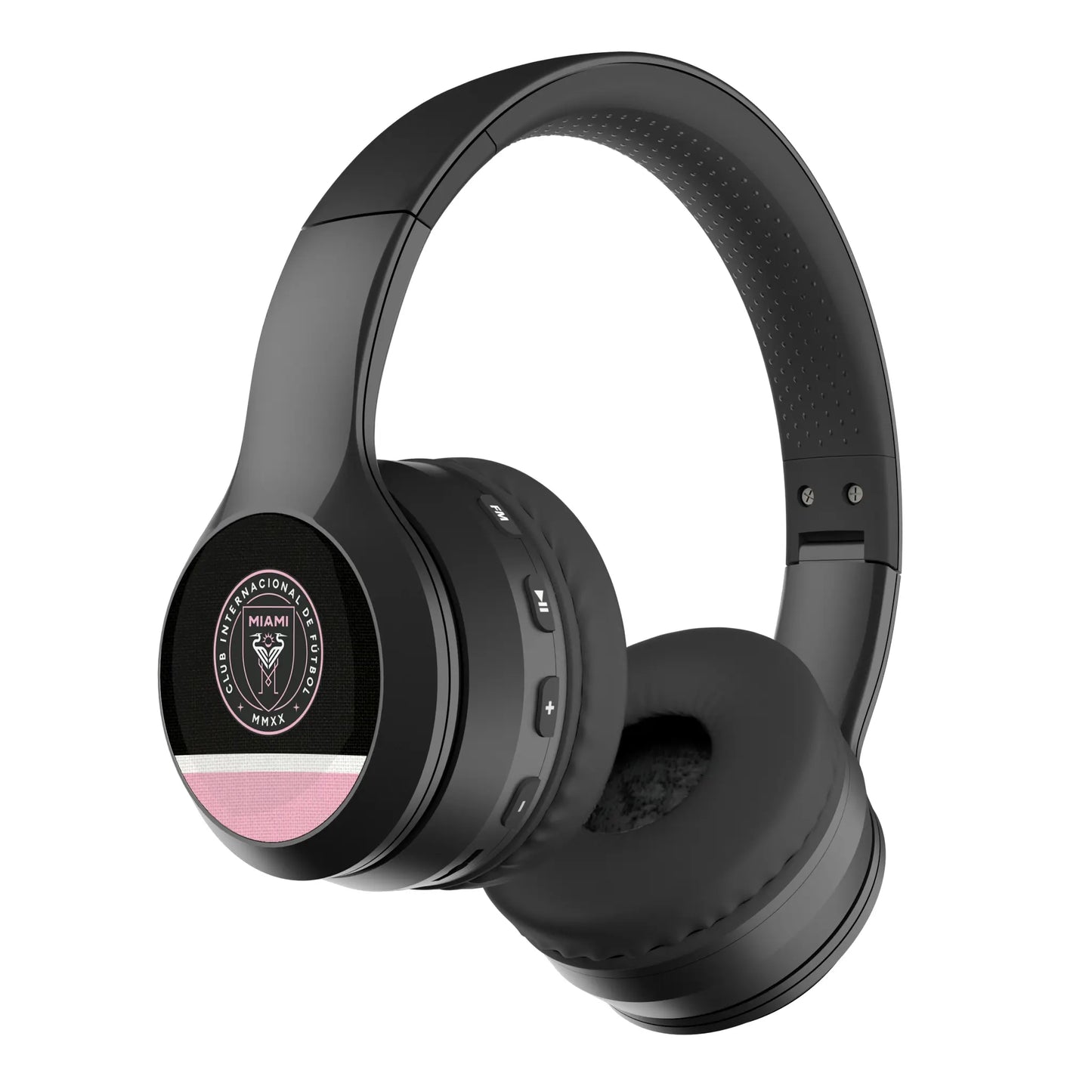 Inter Miami CF Stripe Wireless Over-Ear BT Headphones With Case