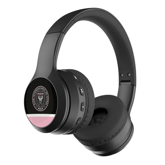 Inter Miami CF Stripe Wireless Over-Ear BT Headphones With Case