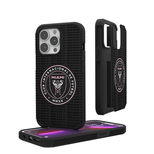 Inter Miami CF Text Backdrop Rugged Phone Case for Apple iPhone