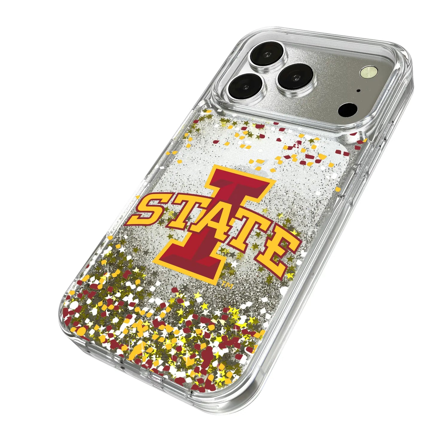 Iowa State University Cyclones Confetti Glitter Phone Case for Apple iPhone