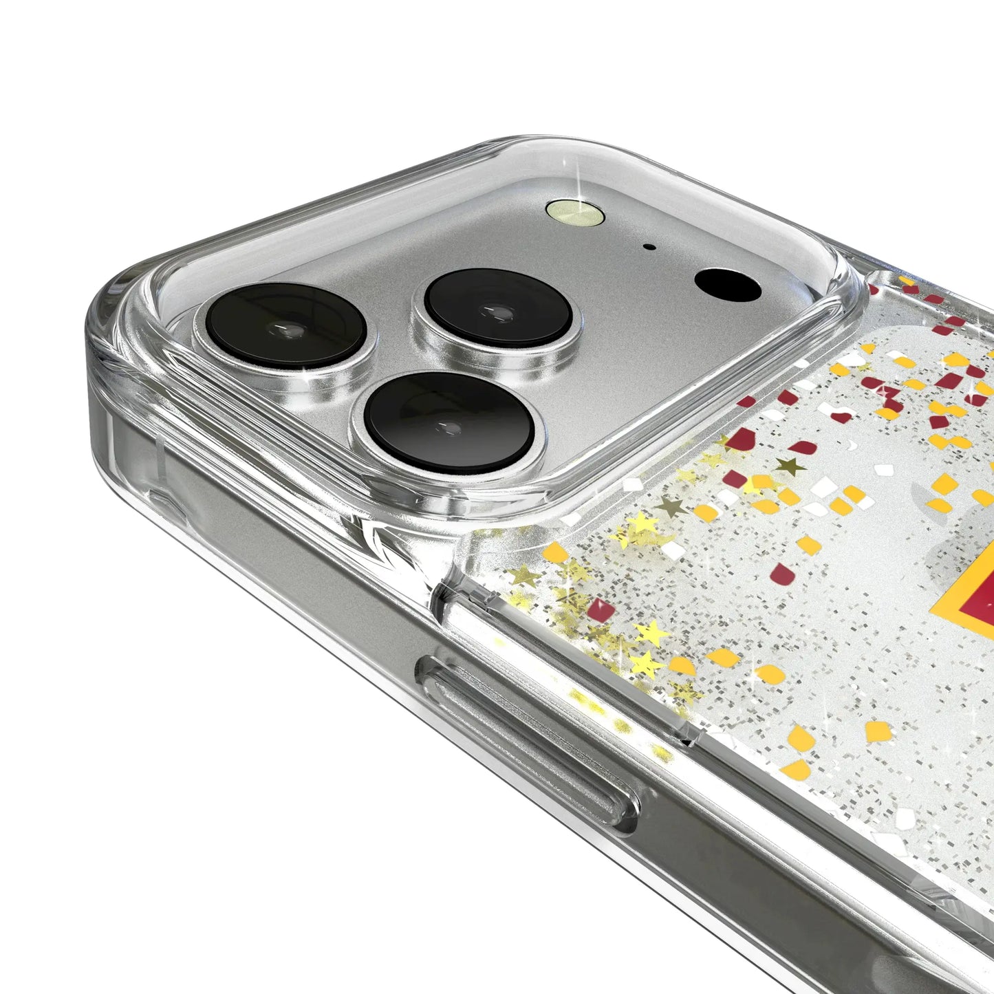 Iowa State University Cyclones Confetti Glitter Phone Case for Apple iPhone