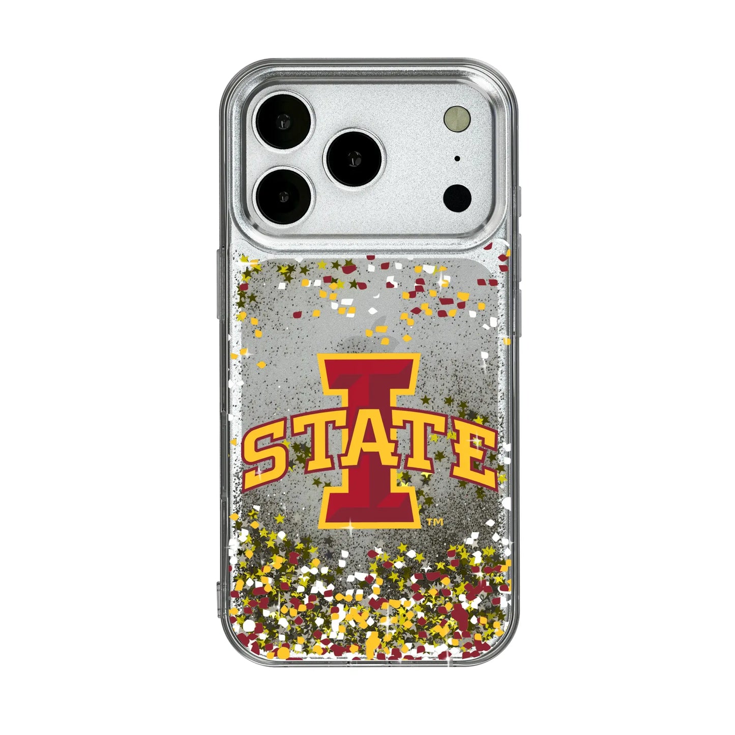 Iowa State University Cyclones Confetti Glitter Phone Case for Apple iPhone
