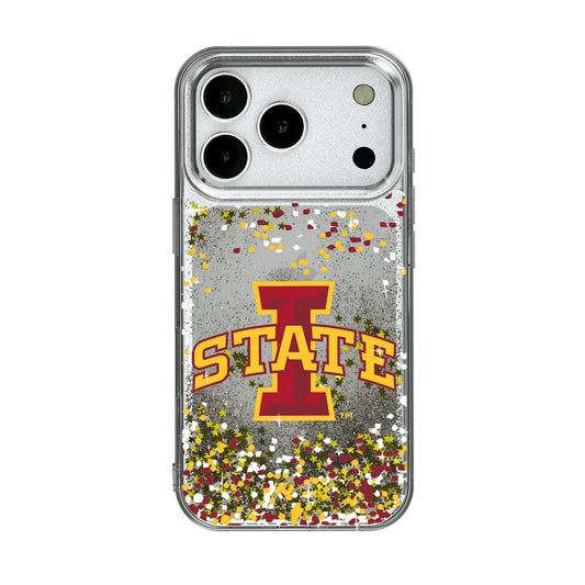 Iowa State University Cyclones Confetti Glitter Phone Case for Apple iPhone