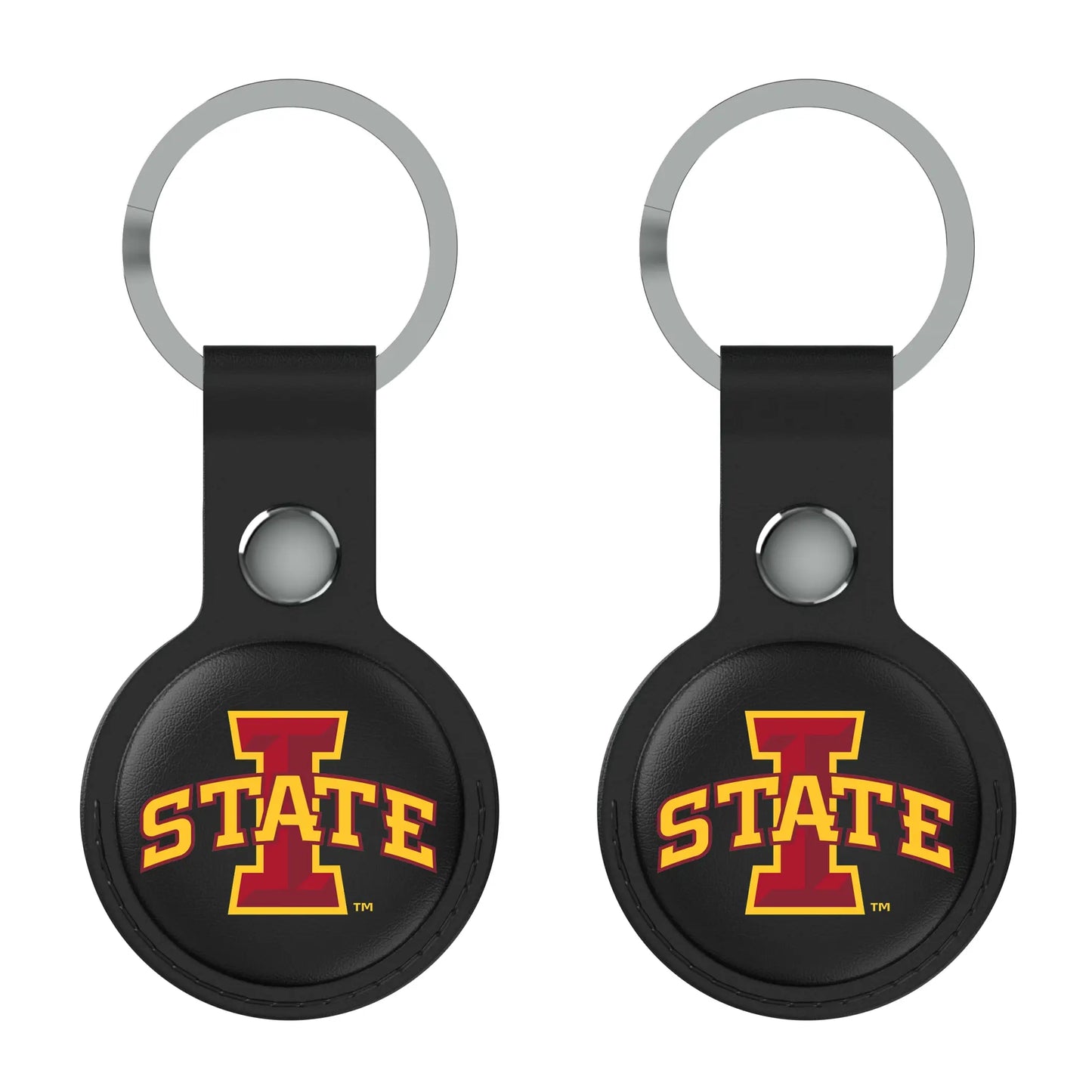 Iowa State University Cyclones Insignia Black Airtag Holder 2-Pack