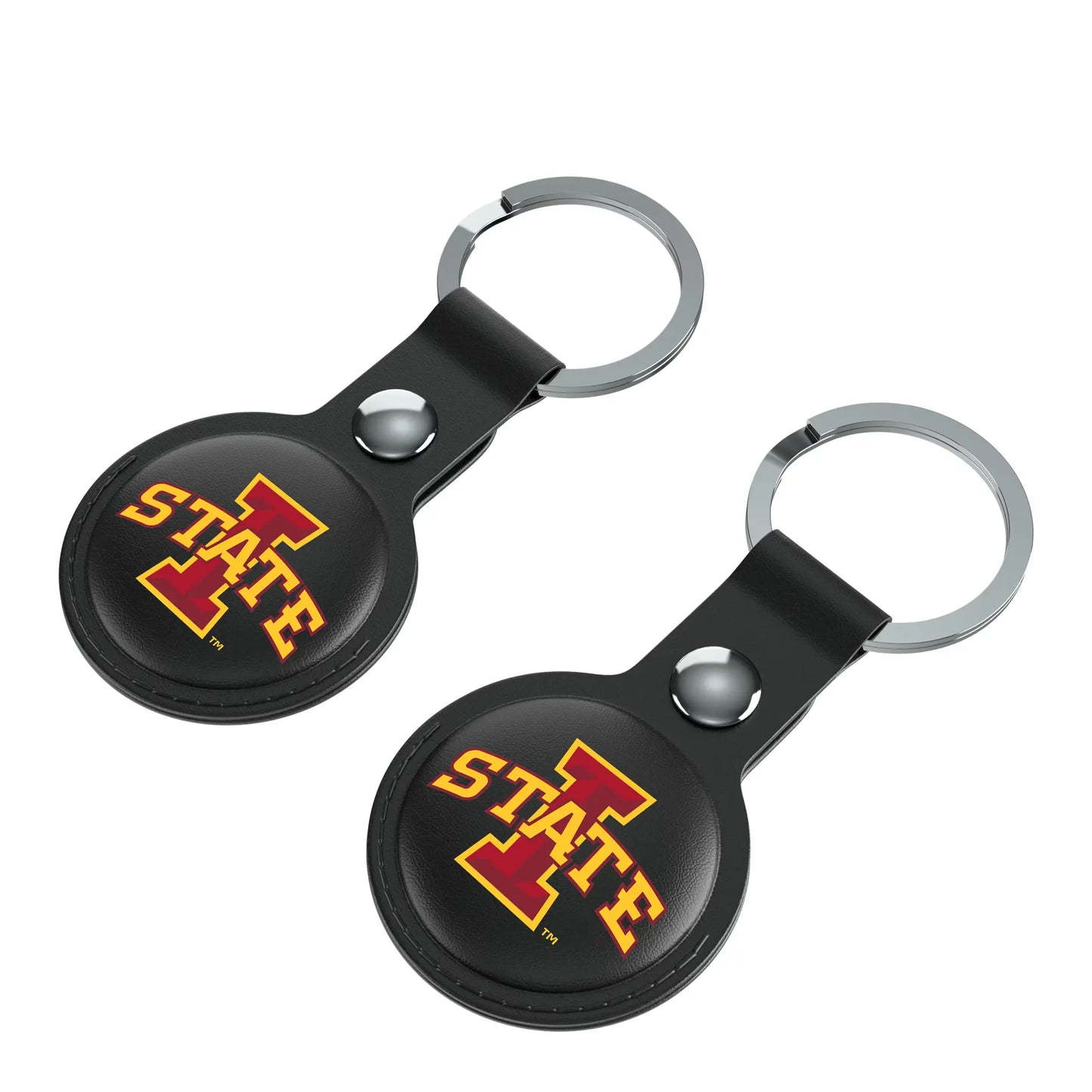 Iowa State University Cyclones Insignia Black Airtag Holder 2-Pack