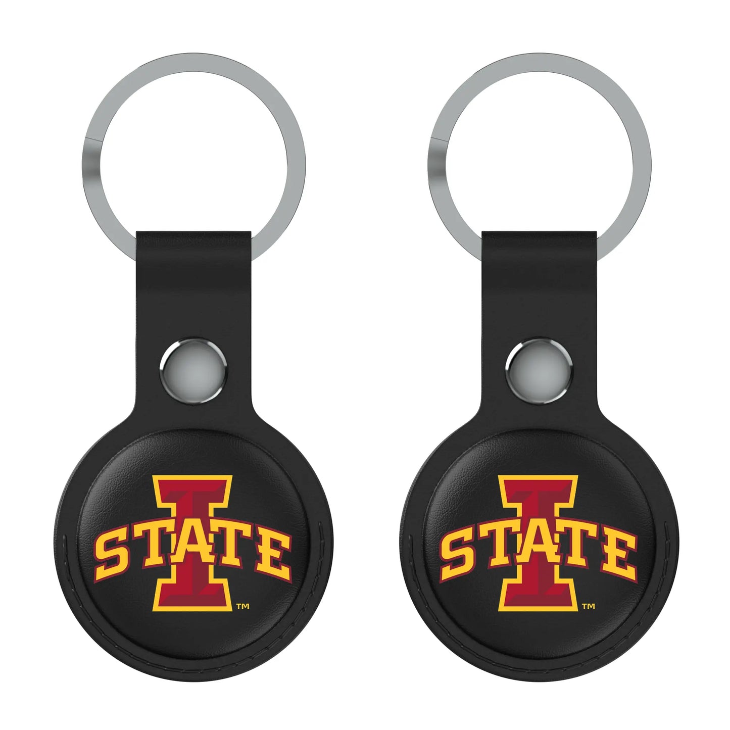 Iowa State University Cyclones Insignia Black Airtag Holder 2-Pack