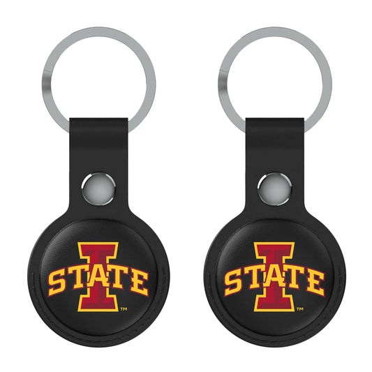 Iowa State University Cyclones Insignia Black Airtag Holder 2-Pack