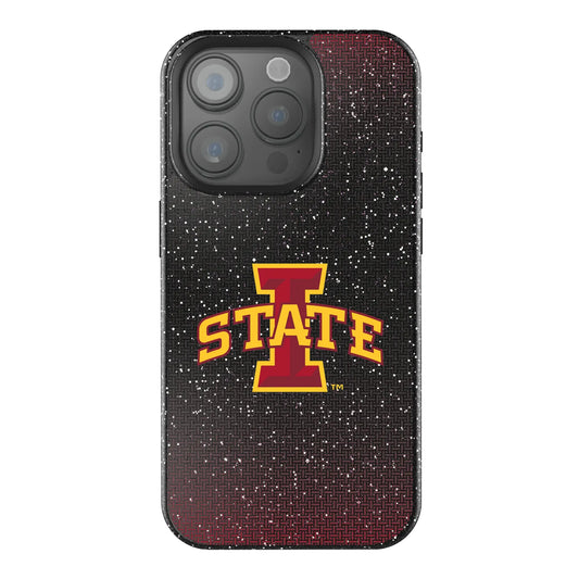 Iowa State University Cyclones Linen Black Bling Phone Case for Apple iPhone