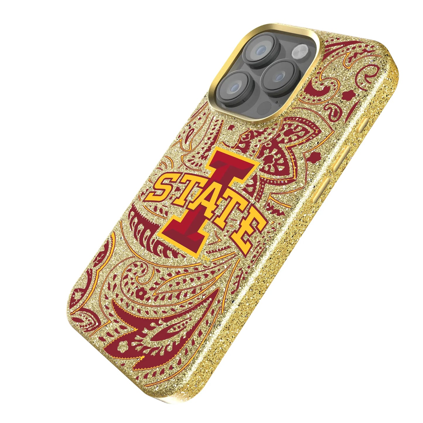 Iowa State University Cyclones Paisley Bling Phone Case for Apple iPhone
