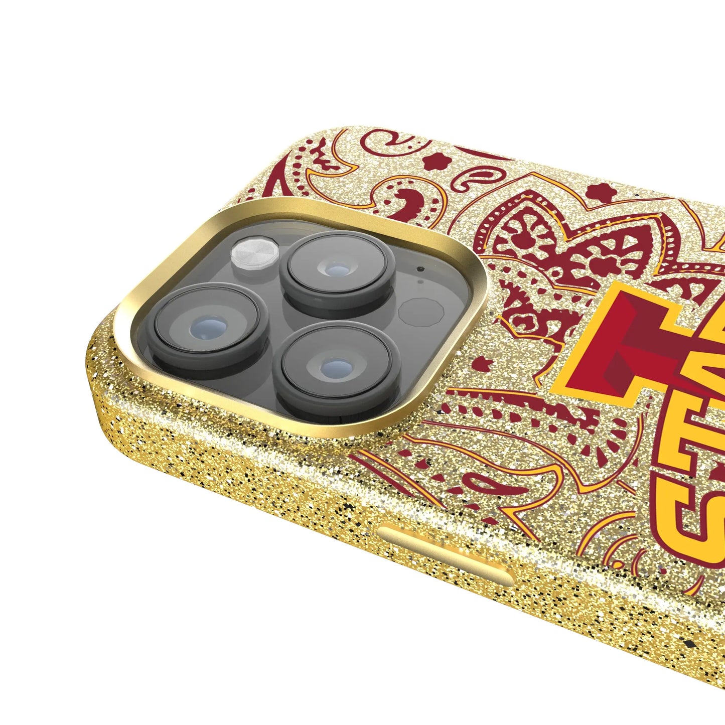 Iowa State University Cyclones Paisley Bling Phone Case for Apple iPhone