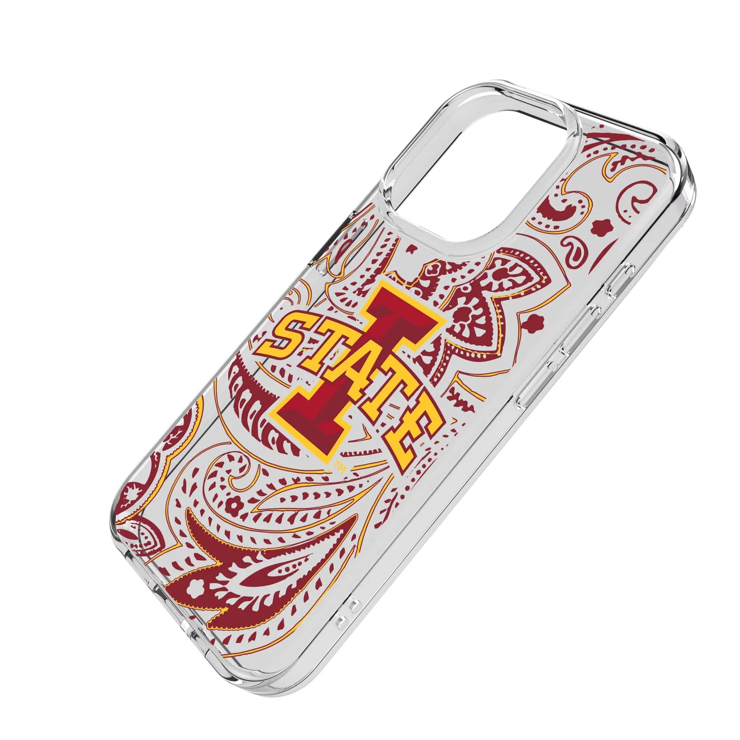 Iowa State University Cyclones Paisley Clear Phone Case for Apple iPhone