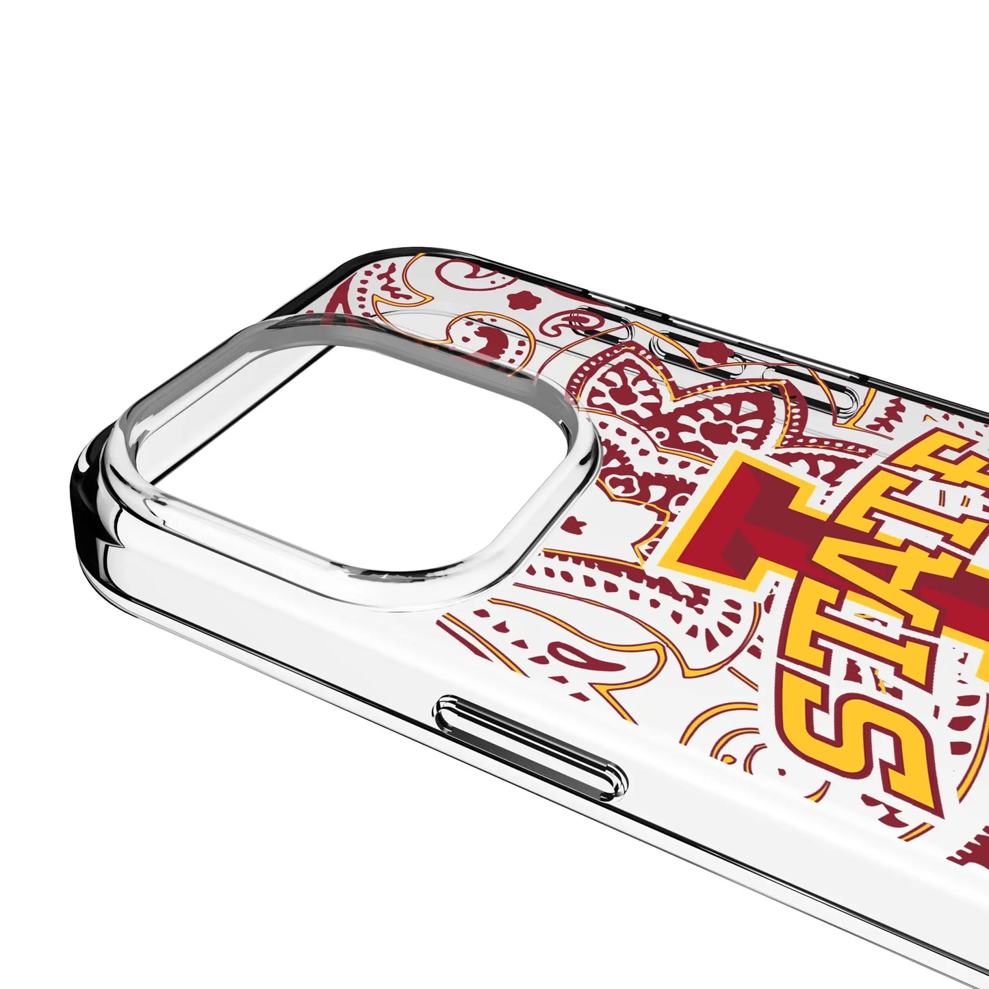 Iowa State University Cyclones Paisley Clear Phone Case for Apple iPhone