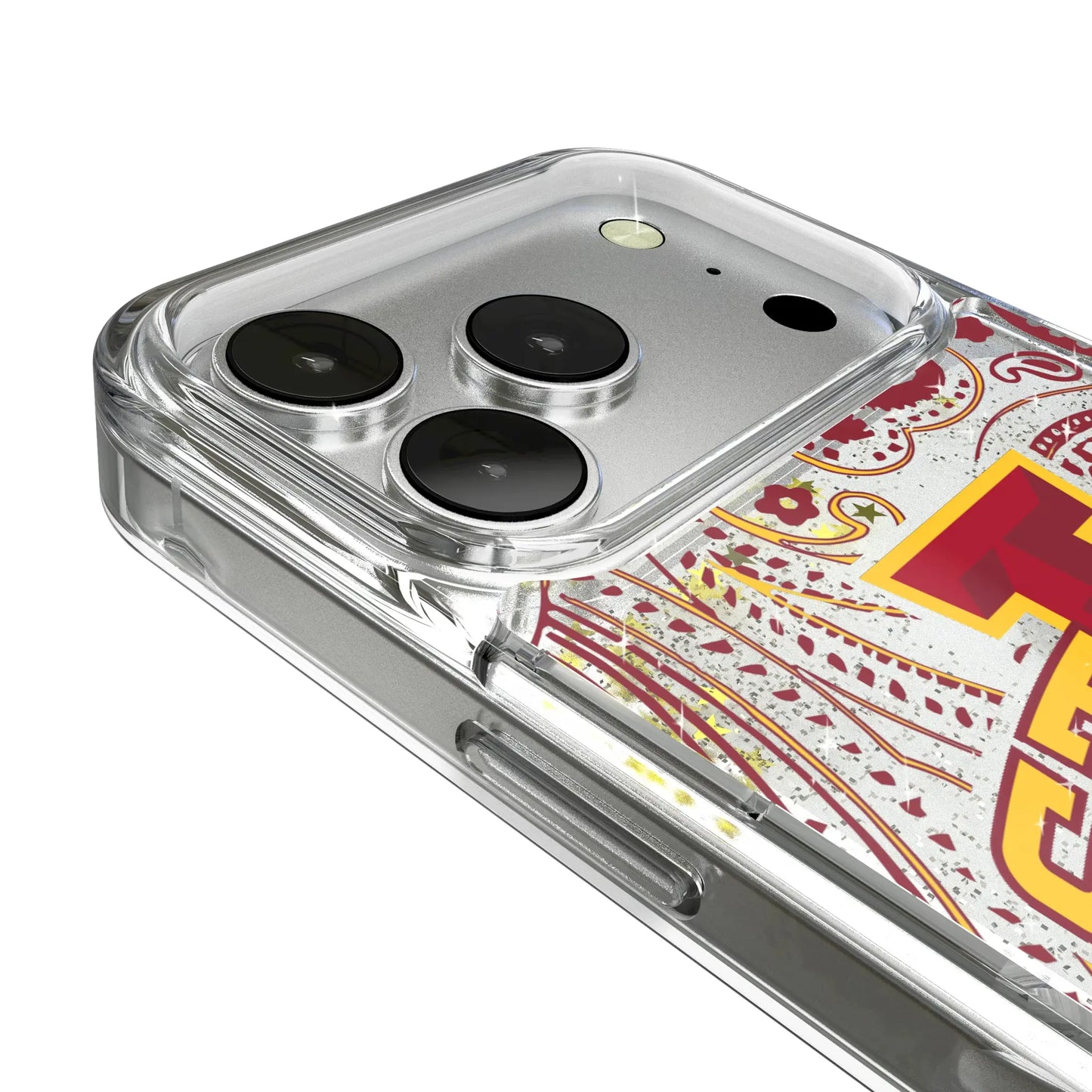 Iowa State University Cyclones Paisley Glitter Phone Case for Apple iPhone