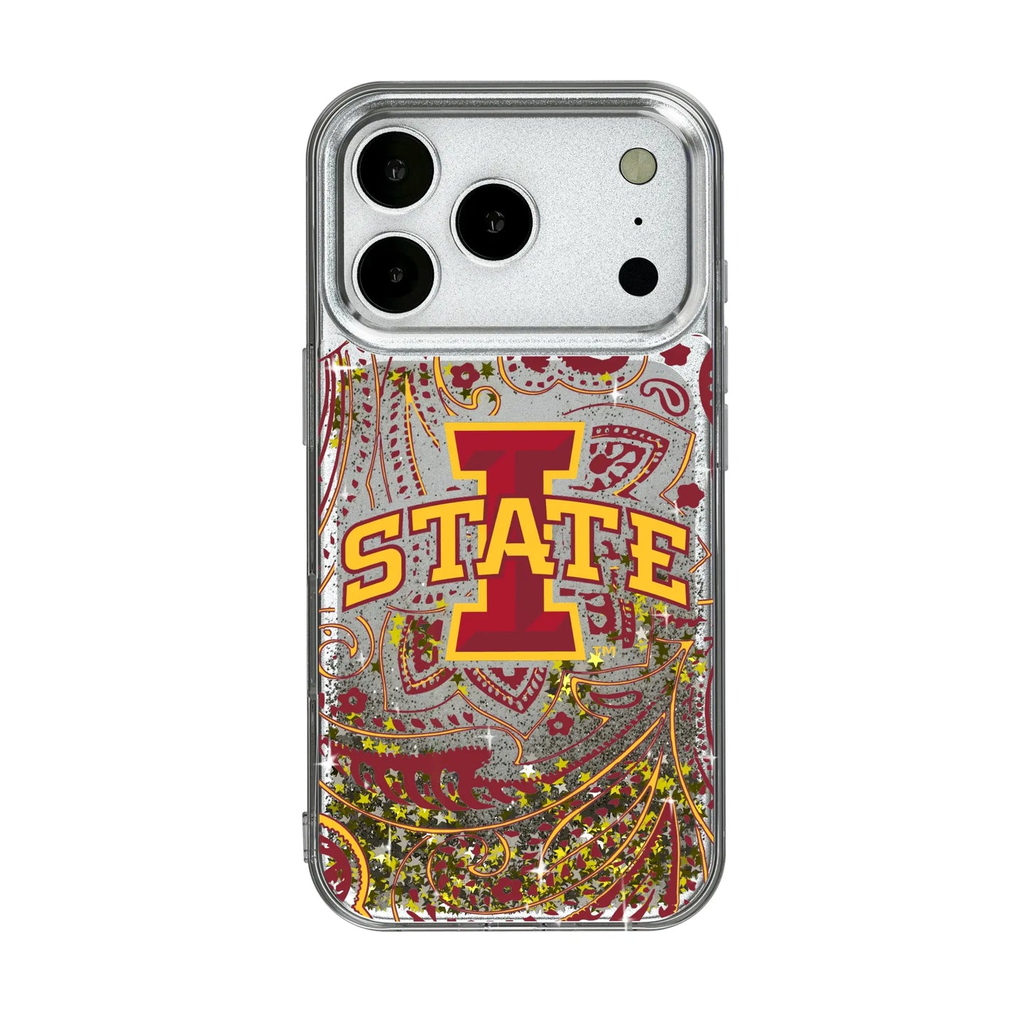 Iowa State University Cyclones Paisley Glitter Phone Case for Apple iPhone
