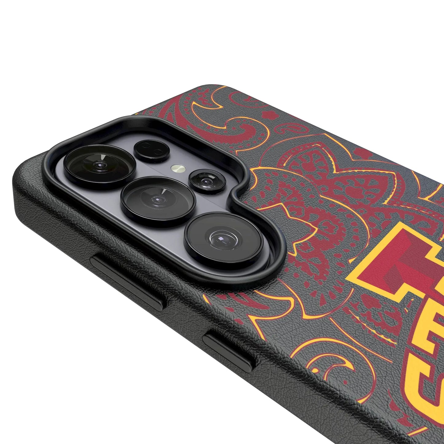Iowa State University Cyclones Paisley MagSafe Compatible Phone Case for Samsung Galaxy