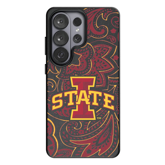 Iowa State University Cyclones Paisley MagSafe Compatible Phone Case for Samsung Galaxy