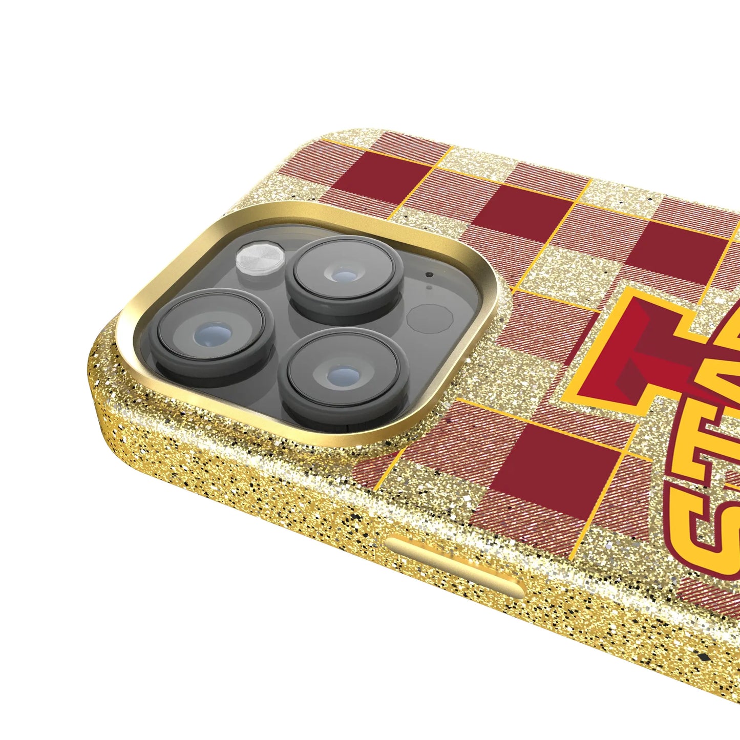Iowa State University Cyclones Plaid Bling Phone Case for Apple iPhone